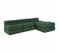 vidaXL Unidad de Sofá Modular Tela Verde 210 x 140 x 56 cm