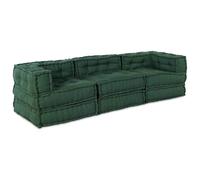 vidaXL Unidad de Sofá Modular Tela Verde 210 x 70 x 56 cm