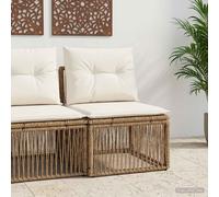 vidaXL Unidad de sofá sin brazos Beige ratán sintético