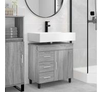vidaXL Unidad de tocador de baño Sonoma gris 60 x 35 x 60 cm