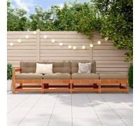 vidaXL Unidades de sofá seccional Marrón Cera 252 x 62 x 70,5 cm
