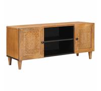 vidaXL Mueble de TV en color marrón claro, 105 x 33 x 46 cm, madera maciza de mango