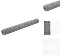 vidaXL Valla de alambre, acero galvanizado, 25x1,2 m, color plateado - Paneles de valla