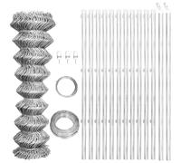 vidaXL Valla de alambre y postes acero galvanizado plateado 25x1,25 m