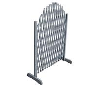 vidaXL Valla de enrejado de madera maciza de abeto gris 1,8x1 m