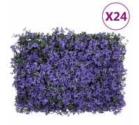 vidaXL Valla de Hojas Artificiales Enrejados Paneles Morado 40x60 cm Cantidad 6 unidades, 24 unidades