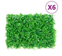 vidaXL Valla de Hojas de Helecho Artificial Enrejados Verde 40x60 cm Cantidad 6 unidades, 24 unidades