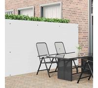 vidaXL Valla de jardín de doble cara, blanca, de PVC, 1,8 x 5 m