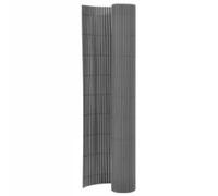 vidaXL Valla de jardín de doble cara gris 90x400 cm