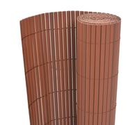 vidaXL Valla de jardín de doble cara marrón PVC 90x300 cm Marrón