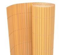 vidaXL Valla de jardín de doble cara PVC amarilla 90x500 cm Amarillo