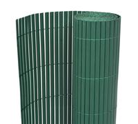 vidaXL Valla de jardín de doble cara PVC verde 90x500 cm