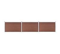vidaXL Valla de jardín Panel de WPC marrón 526×106 cm para exterior
