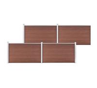 vidaXL Valla de jardín WPC - Panel decorativo marrón 699x106 cm