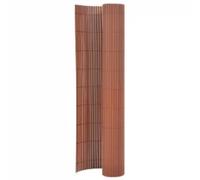 vidaXL Valla de jardín doble cara marrón 110x400 cm