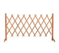 vidaXL Valla de jardín enrejada madera maciza abeto naranja 150x80 cm