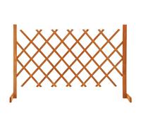 vidaXL Valla de jardín enrejado madera maciza abeto naranja 120x90 cm