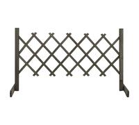 vidaXL Valla de jardín enrejado madera maciza de abeto gris 120x60 cm