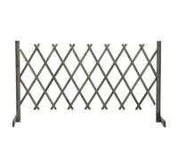 vidaXL Valla de jardín enrejado madera maciza de abeto gris 150x80 cm