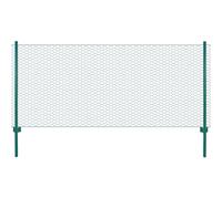 vidaXL Valla de malla de alambre con postes de acero 25x1 m verde