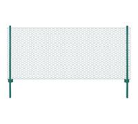 vidaXL Valla de malla de alambre con postes de acero 25x1 m verde