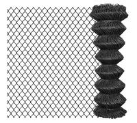 vidaXL Valla de tela metálica acero gris 25x1,25 m