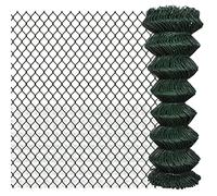 vidaXL Valla de malla de acero galvanizado verde 1,25x25 m