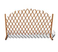vidaXL Valla enrejada de madera maciza 180x100 cm