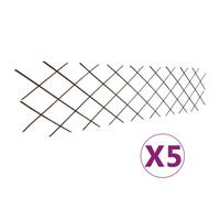 vidaXL Valla enrejada de sauce 5 piezas 180x60 cm