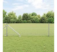 vidaXL Valla hexagonal con poste 100 x 0,6 m Acero Galvanizado Malla