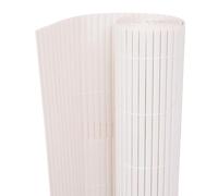 vidaXL Valla Jardín Doble Cara Cerca Cercado Vallado Reja Verja Patio Aire Libre Exterior Barrera Panel Planta Plástica Terraza Blanca