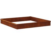 vidaXL Valla para caracoles, 12 unidades, 100 x 3,5 x 25 cm, acero resistente a la intemperie, color óxido