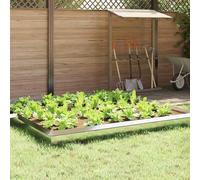 vidaXL Valla para caracoles 16 uds. 100 x 3,5 x 25 cm Acero inoxidable