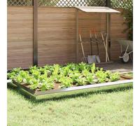vidaXL Valla para caracoles 16 uds. 100 x 3,5 x 25 cm Plateado