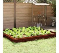 vidaXL Valla para caracoles 16 uds. 50 x 3,5 x 25 cm Acero oxidado