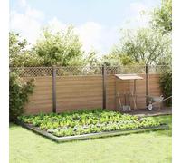 vidaXL Valla para caracoles, 20 unidades, 100 x 3,5 x 25 cm, acero galvanizado