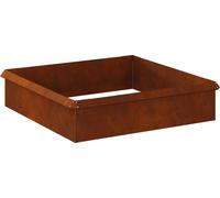 vidaXL Valla para caracoles, 8 unidades, 100 x 3,5 x 25 cm, acero resistente a la intemperie, color óxido