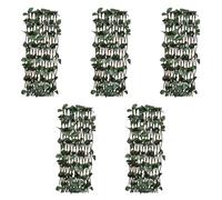 vidaXL Vallas enrejadas de sauce 5 uds hojas artificiales 180x30 cm