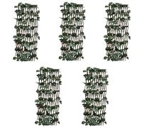 vidaXL Vallas enrejadas de sauce 5 uds hojas artificiales 180x60 cm