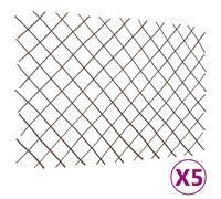 vidaXL Vallas enrejadas de sauce 5 unidades 180x120 cm