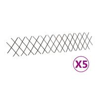 vidaXL Vallas enrejadas de sauce 5 unidades 180x30 cm