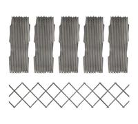 vidaXL Vallas enrejado 5 uds madera maciza de abeto gris 180x30 cm