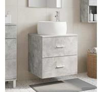 vidaXL Vanidad con Lavabo de Pared Gris Hormigón 49,5 x 44,5 x 66 cm