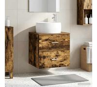 vidaXL Vanidad con Lavabo de Pared Roble Ahumado 49,5 x 44,5 x 66 cm