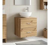 vidaXL Vanidad con Lavabo de Pared Roble artisan 49,5 x 41 x 64,5 cm