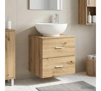 vidaXL Vanidad con Lavabo de Pared Roble artisan 49,5 x 44,5 x 66,5 cm