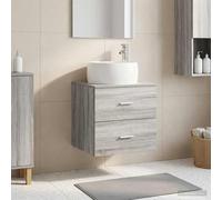 vidaXL Vanidad con Lavabo de Pared Sonoma gris 49,5 x 44,5 x 66 cm
