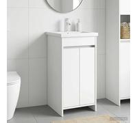 vidaXL Vanidad de baño con lavabo Blanco 42 x 40 x 84,5 cm