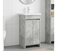 vidaXL Vanidad de baño con lavabo Gris Hormigón 42 x 40 x 84,5 cm