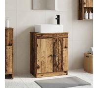 vidaXL: Mueble de baño con lavabo, estilo madera envejecida, 54 x 35 x 83 cm